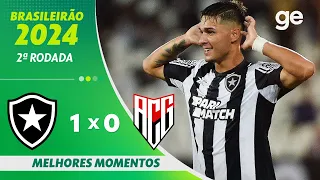 BOTAFOGO 1 X 0 ATLÉTICO-GO  | MELHORES MOMENTOS | 2ª RODADA BRASILEIRÃO 2024 | ge.globo