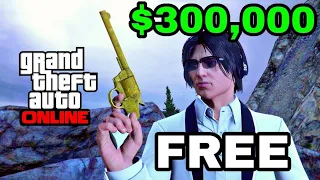 How to get Free $300,000 Money with Golden Double Action Revolver Treasure Hunt | GTA V Online