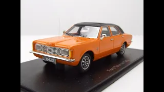 Ford Taunus GXL 4-Türer 1973 orange schwarz Modellauto 1:43 Neo Scale Models