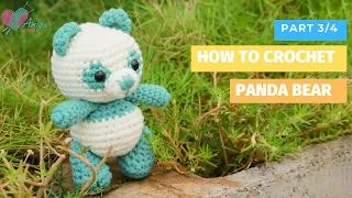 #185 | Amigurumi Panda Bear Crochet Pattern (3/4) | How To Crochet Amigurumi Animal | AmiguWorld