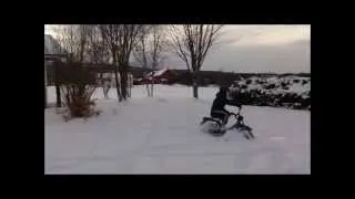 Riding Piaggio Superbravo in the snow Winter 2014