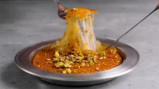 BEST Turkish Kunefe Recipe (with wonderfully melting cheese)