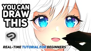 How To Draw Anime Eyes [For Beginners] Digital Art Tutorial