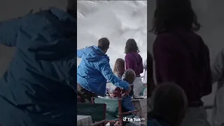 Snow Avalanche in the Mountains: A family seeing an Avalanche in the Mountains 🏔️ but Disaster Came😳