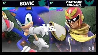 Super Smash Bros Ultimate Amiibo Fights   Request #10467 Sonic vs Captain Falcon Stamina battle