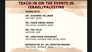 Teach-in on Israel/ Palestine