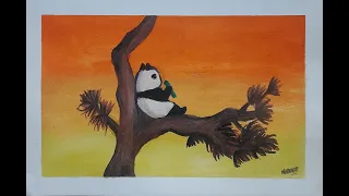 Easy Watercolour Cute Panda Bear Painting for Beginners Step by Step - Watercolour Painting Tutorial