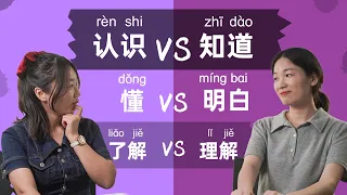 Chinese Grammar: 认识 VS 知道, 懂 VS 明白, 了解 VS 理解  - Learn Mandarin Chinese