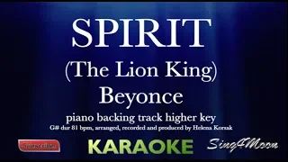 Spirit (The Lion King) piano karaoke Instrumental higher key Beyonce