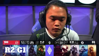 100 Thieves vs Evil Geniuses - Game 1 | Round 2 Playoffs S11 LCS Summer 2021 | 100 vs EG G1