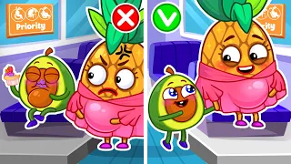 Avocado Baby Pretends to be Pregnant Like Pineapple ||Funny Stories for Kids🥑