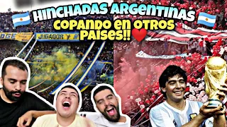 COLOMBIANOS REACCIONAN A HINCHADAS ARGENTINAS COPANDO EN OTROS Países!!!!🎉