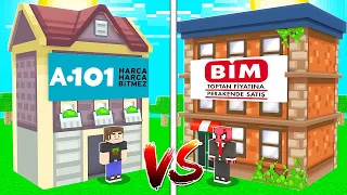 BİM EV VS A101 EV! 🏡 - Minecraft