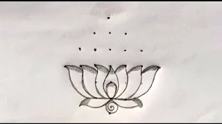 Varalakshmi vratam special rangoli designs 7dots/Sravanamasam rangoli/Simple rangoli/kolam designs