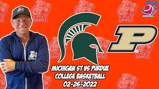 Michigan State vs Purdue 2/26/22 College Basketball Free Pick CBB Betting Tips