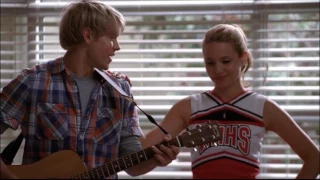 Glee - Sam and Quinn practises their Duet and Sam tries to kiss Quinn 2x04