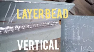 FCAW TUTORIAL ON HOW TO LAYER BEAD VERTICAL 3F POSITION