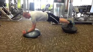 Hi/low planks with BOSU