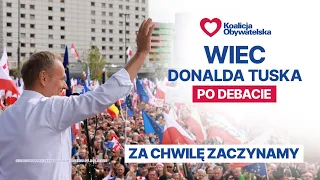 Donald Tusk - Debata i wiec, Warszawa, 9.10.2023