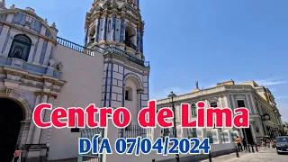 LIMA PERÚ 4K | ASÍ SE VIÓ EL CENTRO DE LIMA EL DÍA 07/04/2024