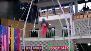 RARE AND UNIQUE GYMNASTICS SKILLS - THE TRIPLE PIKE OFF STILL RINGS (Donnell Whittenburg)