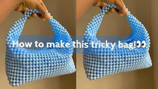 HOW TO MAKE THE TRENDY BOTTEGA VENETA BEADED BAG! A STEP-BY-STEP TUTORIAL💙