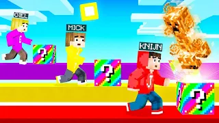 REGENBOOG LUCKY BLOCK RACE Spelen In Minecraft!