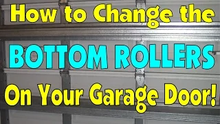 How to Change the Bottom Roller on a Garage Door.  DIY.  FIX.  Repair