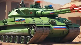 Nothing Can Stop It! Russian Stealth Battle Tank Destroys Ukrainian Military Headquarters