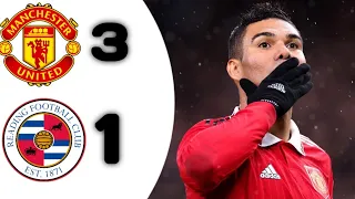 Manchester United Vs Reading (3-1) Full Highlights All Goals #manchesterunited #casemiro #rashford