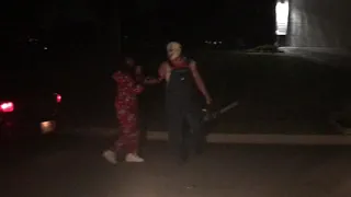 MAN WITH CHAINSAW CHASES CHILDREN!!!😱😱