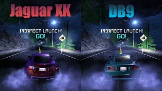 Jaguar XK VS Aston Martin DB9, NFS CARBON Drag Race (Improvised)