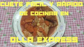 Como cocinar un cuete facil y rapido en olla express