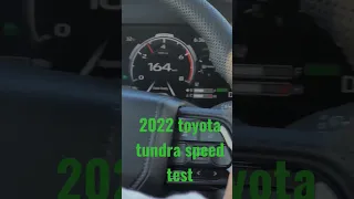 2022 toyota tundra limited speed test
