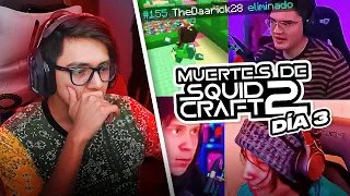 💀 MUERTES DE SQUID CRAFT GAMES 2 | DÍA 3 (Reacción)