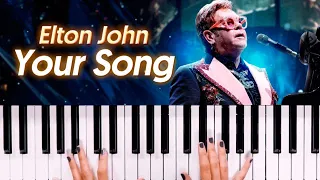 YOUR SONG - Elton John | How to play the keyboard