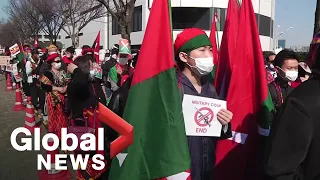 Myanmar coup: Anti-military demonstrations continue for 9th straight day