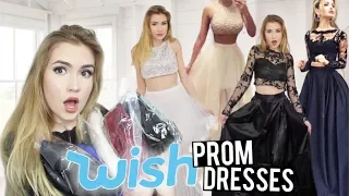 TRYING ON WISH PROM DRESSES!! *Success & Fails*