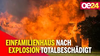 Einfamilienhaus nach Explosion totalbeschädigt