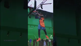 LeBron James behind the scenes of Space Jam 2