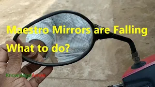 How to fix falling mirrors of Hero Maestro | Activa mirrors loose | bike mirror repair