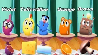 Gus vs Dot vs Sugar vs Squeak vs Flip  Learn Colors My Talking Tom 2