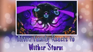 Afton Family Reacts To Wither Storm War by Squared Media || Gacha club ||
