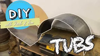 How to Fabricate tubs: How to make Sheetmetal wheel tubs: BackyardBuilds.