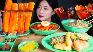 ASMR KOREAN STREET FOOD FROM TRADITIONAL MARKET * TTEOKBOKKI, DEEP-FRIES, FISH CAKE, SOONDAE MUKBANG