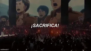 Shingeki no Kyojin : Linked Horizon - Shinzou wo Sasageyo ; sub español [ Live Performance ] 「進撃の巨人」