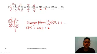 3 1/2 - 1 1/3 = ........pengurangan pecahan