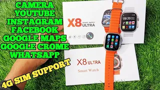 x8 ultra smartwatch, x8 ultra 4g, x8 ultra smartwatch unboxing, x8 ultra, x8 ultra 4g smart watch