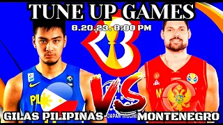 gilas pilipinas vs montenegro fiba world cup 2023 tune up game live score