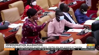 Adwoa Safo enters Parliament amidst cheers, clarifies she was present on Tuesday - Adom TV (1-12-21)